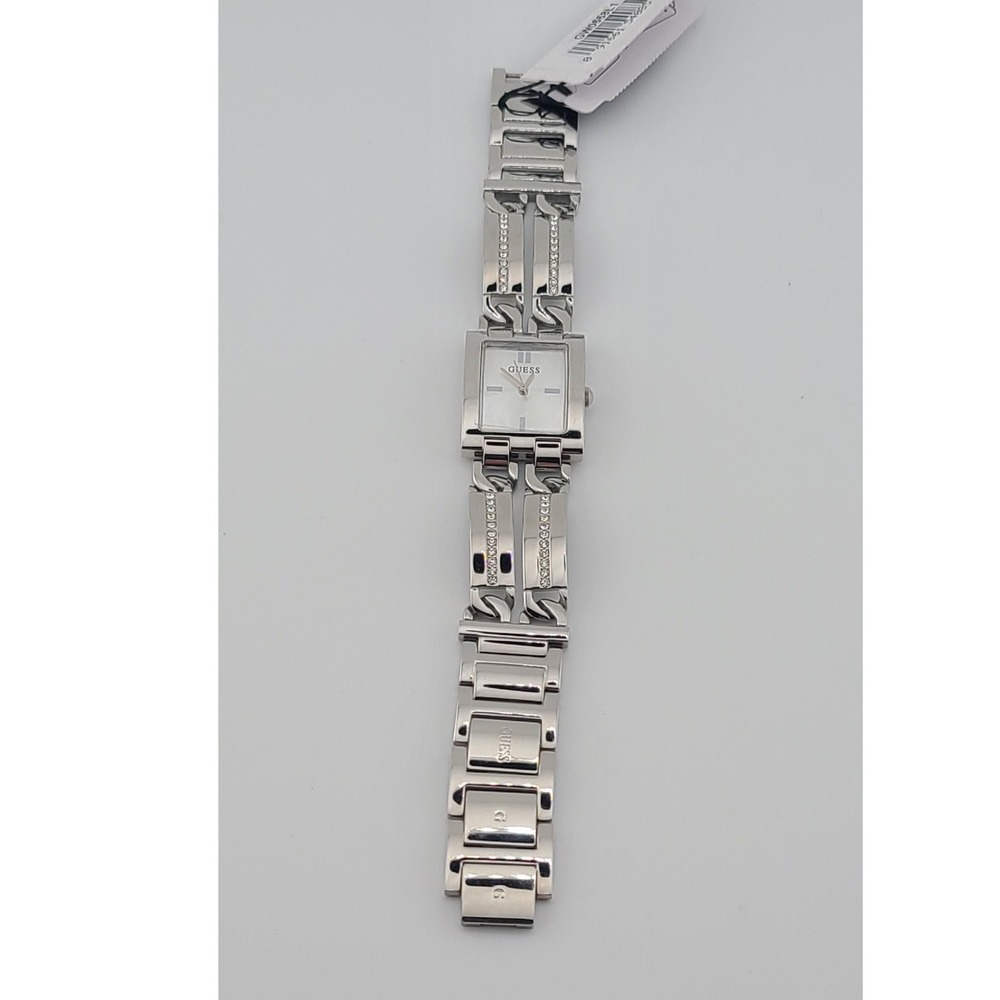 Guess G-Link Crystal Accent Silver Tone Bracelet Watch NEW